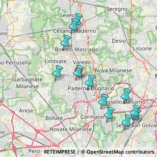 Mappa Via Monte Sabotino, 20030 Paderno Dugnano MI, Italia (4.72167)