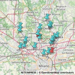Mappa Via Monte Sabotino, 20030 Paderno Dugnano MI, Italia (6.993)