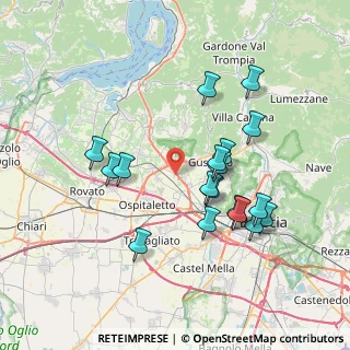 Mappa Via Castegnato, 25050 Rodengo-Saiano BS, Italia (7.10389)