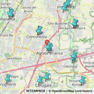 Mappa Via Cantini ang, 20864 Agrate Brianza MB, Italia (3.02176)