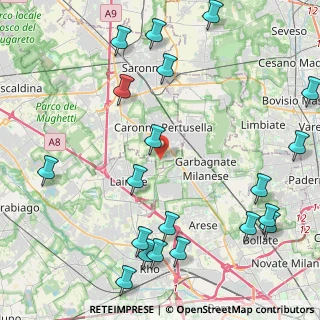 Mappa Via Donizetti, 21042 Caronno Pertusella VA, Italia (5.649)