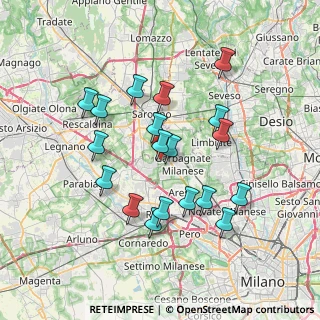 Mappa Via Donizetti, 21042 Caronno Pertusella VA, Italia (6.75895)