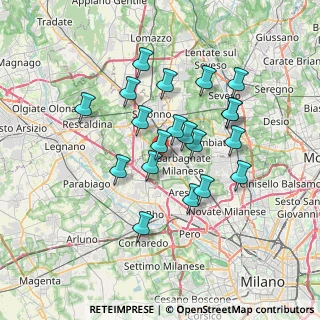 Mappa Via Donizetti, 21042 Caronno Pertusella VA, Italia (6.185)