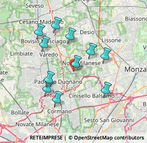 Mappa Via Ettore Majorana, 20834 Nova milanese Monza e , Italia (3.40091)