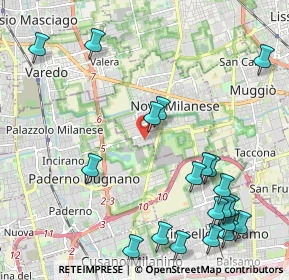 Mappa Via Ettore Majorana, 20834 Nova milanese Monza e , Italia (2.6905)