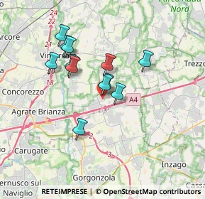 Mappa 20873 Cavenago di Brianza MB, Italia (2.8925)