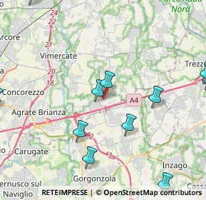 Mappa 20873 Cavenago di Brianza MB, Italia (5.53583)