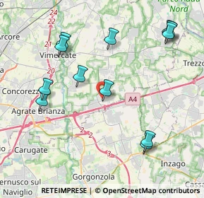 Mappa Via Alcide De Gasperi, 20873 Cavenago di Brianza MB, Italia (4.515)