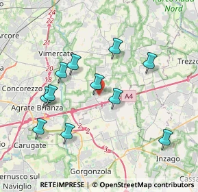 Mappa 20873 Cavenago di Brianza MB, Italia (3.71091)