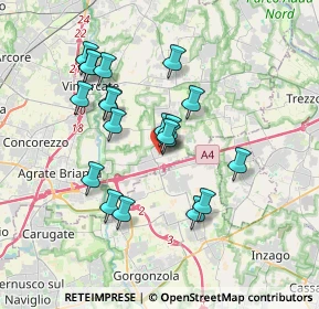 Mappa Via Alcide De Gasperi, 20873 Cavenago di Brianza MB, Italia (3.1945)