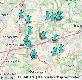 Mappa 20873 Cavenago di Brianza MB, Italia (3.6675)