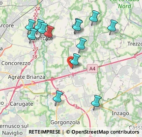Mappa 20873 Cavenago di Brianza MB, Italia (4.23462)