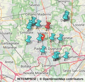 Mappa Via Gabrio Casati, 20037 Paderno Dugnano MI, Italia (3.48526)