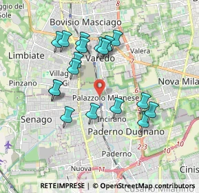 Mappa Via Gabrio Casati, 20037 Paderno Dugnano MI, Italia (1.71222)