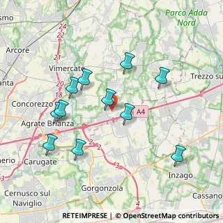 Mappa Via 25 Aprile, 20873 Cavenago di Brianza MB, Italia (3.73545)