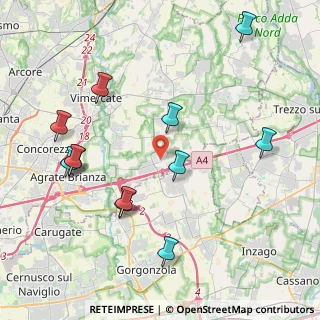 Mappa Via 25 Aprile, 20873 Cavenago di Brianza MB, Italia (4.525)