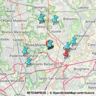 Mappa Via 20835, 20835 Muggiò MB, Italia (2.93833)