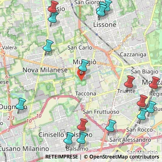Mappa Via 20835, 20835 Muggiò MB, Italia (3.21824)