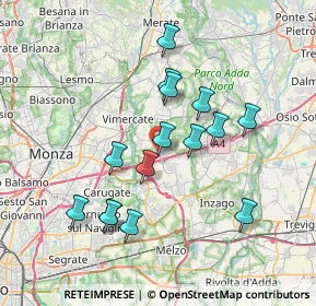 Mappa All'interno della palestra Nuvola Sport Village, 20873 Cavenago di Brianza MB, Italia (6.714)