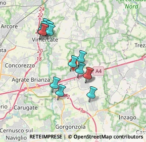 Mappa All'interno della palestra Nuvola Sport Village, 20873 Cavenago di Brianza MB, Italia (3.18357)