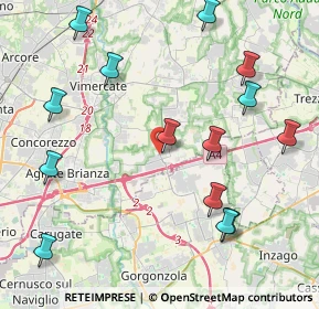Mappa All'interno della palestra Nuvola Sport Village, 20873 Cavenago di Brianza MB, Italia (4.94143)