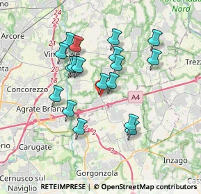 Mappa All'interno della palestra Nuvola Sport Village, 20873 Cavenago di Brianza MB, Italia (3.165)