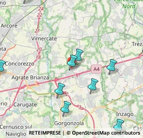 Mappa All'interno della palestra Nuvola Sport Village, 20873 Cavenago di Brianza MB, Italia (5.6125)