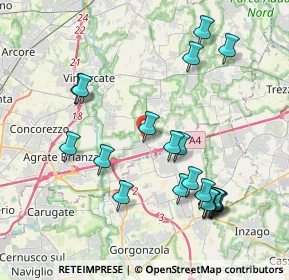 Mappa All'interno della palestra Nuvola Sport Village, 20873 Cavenago di Brianza MB, Italia (4.2335)