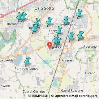 Mappa Via M. L. King, 24040 Ciserano BG, Italia (2.22375)