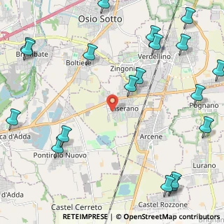 Mappa Via M. L. King, 24040 Ciserano BG, Italia (3.16789)