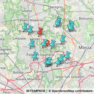 Mappa Via Alcide De Gasperi, 20054 Nova Milanese MB, Italia (3.60211)
