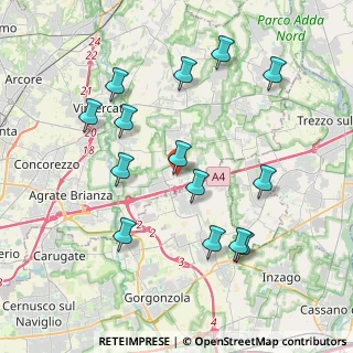 Mappa Via Giuseppe Mazzini, 20873 Cavenago di Brianza MB, Italia (4.04429)