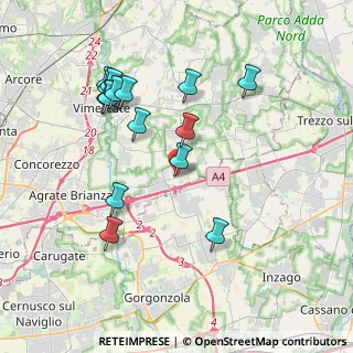 Mappa Via Giuseppe Mazzini, 20873 Cavenago di Brianza MB, Italia (3.904)