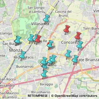 Mappa Viale Gian Battista Stucchi, 20052 Monza MB, Italia (1.95167)