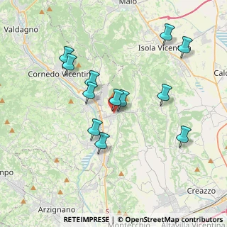 Mappa Via Vicenza, 36070 Castelgomberto VI, Italia (3.56333)