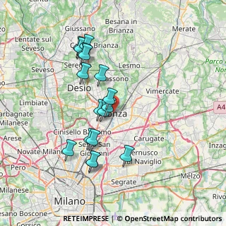 Mappa 20052 Monza MB, Italia (6.89353)