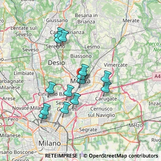 Mappa 20052 Monza MB, Italia (6.59286)