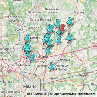 Mappa 20052 Monza MB, Italia (5.8765)