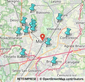 Mappa 20052 Monza MB, Italia (3.87417)