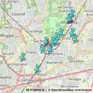 Mappa 20052 Monza MB, Italia (1.83467)