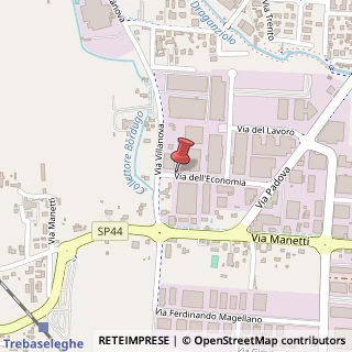 Mappa Via dell'Economia, 13, 35010 Trebaseleghe, Padova (Veneto)