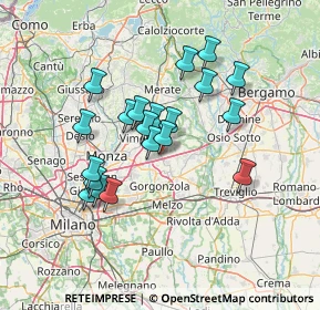 Mappa Via Pierre de Coubertin, 20873 Cavenago di Brianza MB, Italia (11.879)