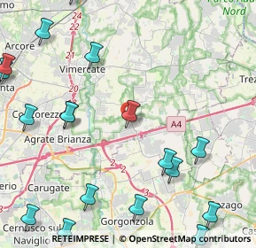 Mappa Via Pierre de Coubertin, 20873 Cavenago di Brianza MB, Italia (6.315)
