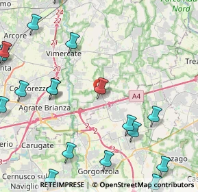 Mappa Via Pierre de Coubertin, 20873 Cavenago di Brianza MB, Italia (6.264)