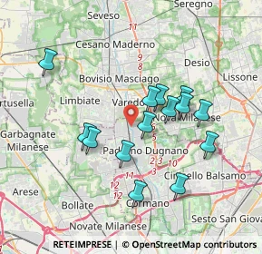 Mappa 20030 Paderno Dugnano MI, Italia (3.22143)