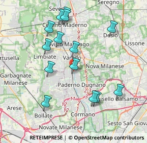 Mappa 20030 Paderno Dugnano MI, Italia (3.94857)
