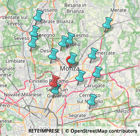 Mappa Via Italia, 20874 Monza MB, Italia (6.80071)