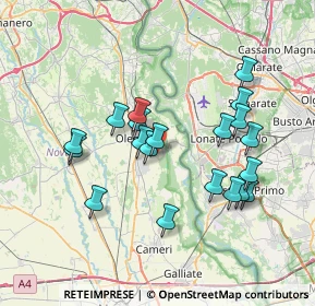 Mappa Via Vallette, 28047 Oleggio NO, Italia (6.819)