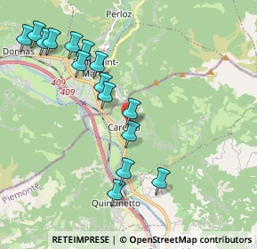 Mappa Via Basilia, 10010 Carema TO, Italia (2.162)