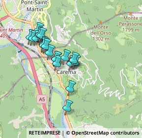 Mappa Via Basilia, 10010 Carema TO, Italia (0.782)